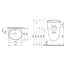 Раковина Bocchi Venezia 53 1083-025-0126 Кофейная матовая