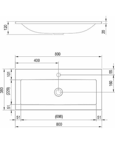 Раковина Ravak Clear 80 XJJ01180000 Белая
