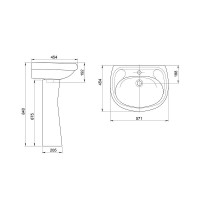 Раковина Santeri Воротынский 55 1.3111.7.S00.10B.0 Белая