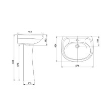 Раковина Santeri Воротынский 55 1.3111.7.S00.10B.0 Белая