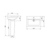 Раковина Santeri Орион 55 1.3110.8.S00.11B.0 Белая