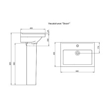 Раковина Santeri Визит 55 1.3115.3.S00.11B.0 Белая