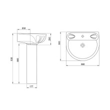 Раковина Santeri Лотос 60 1.3110.6.S00.10B.0 Белая