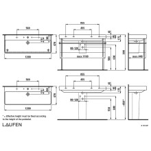 Раковина Laufen Pro S 120 8.1496.5.000.104.1 Белая