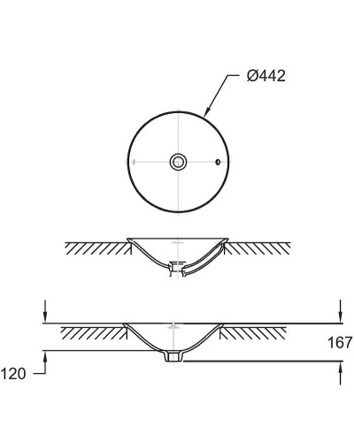 Раковина Jacob Delafon Carillon 45 E96118-0 Белая