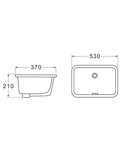 Раковина BelBagno 53 BB1006 Белая