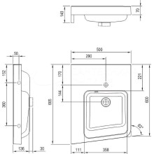 Раковина Ravak Be Happy II 50 L XJAL1100001 Белая