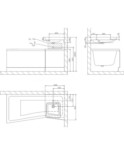 Раковина Ravak Be Happy II 50 L XJAL1100001 Белая