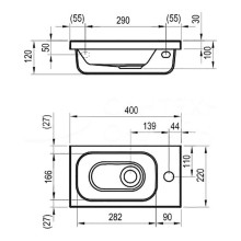 Раковина Ravak Chrome 40 R XJGP1100000 Белая