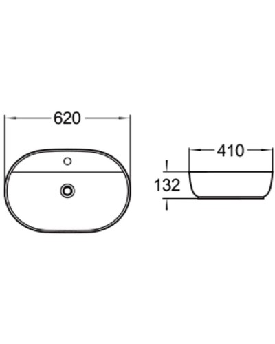 Раковина SantiLine 62 SL-1082 Белая