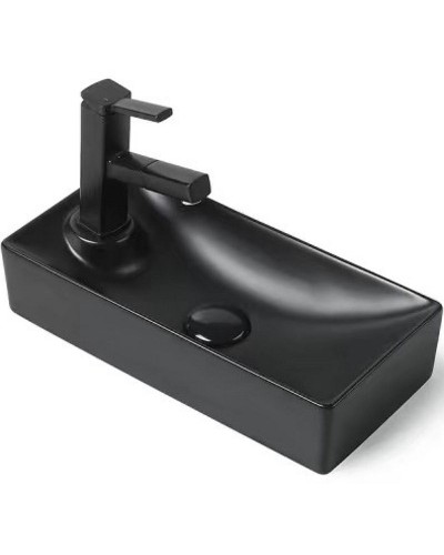 Раковина SantiLine 43 L SL-2009LMB Черная матовая