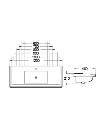 Раковина SantiLine 80 SL-2112(80) Белая