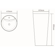 Раковина SantiLine 41 SL-4011 напольная Белая
