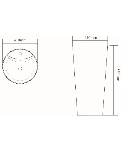 Раковина SantiLine 41 SL-4011 напольная Белая