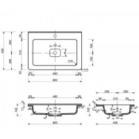 Раковина Эстет Каре Люкс 60 ФР-00006472 Белая