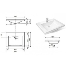 Раковина Эстет Монако 60 ФР-00000790 Белая