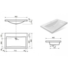 Раковина Эстет Монако 80 ФР-00002611 Белая