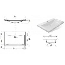 Раковина Эстет Монако 90 ФР-00002610 Белая