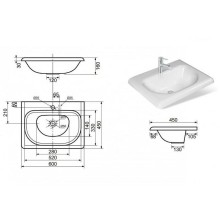 Раковина Эстет Оливия 60 ФР-00000798 Белая