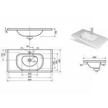 Раковина Эстет Оливия 90 ФР-00000799 Белая