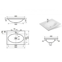 Раковина Эстет Вегас 60 ФР-00000777 Белая