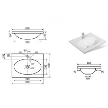 Раковина Эстет Вегас 60 ФР-00000777 Белая