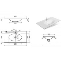 Раковина Эстет Вегас 90 ФР-00000780 Белая