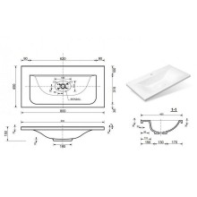 Раковина Эстет Бали 80 ФР-00001400 Белая