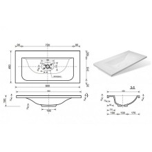 Раковина Эстет Бали 90 ФР-00001472 Белая