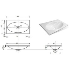 Раковина Эстет Мальта Люкс 80 ФР-00006323 Белая