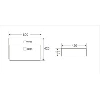 Раковина Koller Pool Kvadro 60 KR-0600M-WB Белая