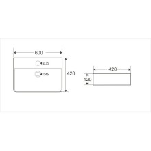 Раковина Koller Pool Kvadro 60 KR-0600M-WB Белая