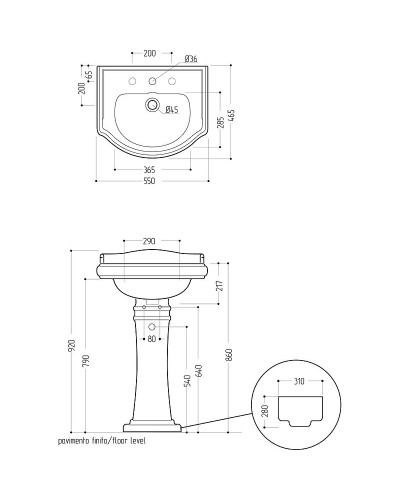 Раковина Migliore Bella 56 20605 Белая