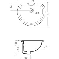 Раковина Migliore Bella 46 20602 Белая