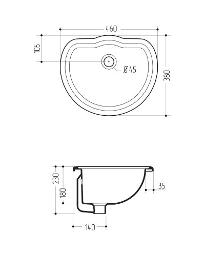 Раковина Migliore Bella 46 20602 Белая