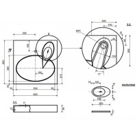Раковина Эстет Lea 60 ФР-00001624 на стиральную машину Белая