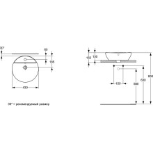 Раковина Ideal Standard Connect Sphere 43 E804001 Euro White