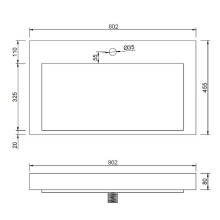 Раковина Boheme Armadi Art Flat 80 859-080 Белая