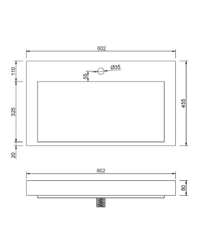 Раковина Boheme Armadi Art Flat 80 859-080 Белая