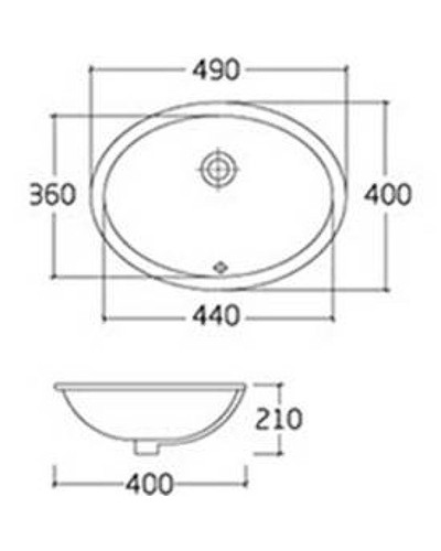 Раковина Bronze de Luxe 50 1707 Белая