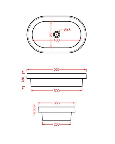 Раковина Artceram Fuori 60 TFL033 05 00 Белая матовая