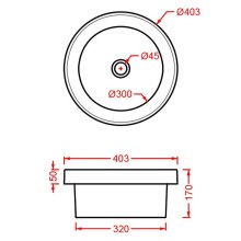 Раковина Artceram Fuori 40 TFL032 05 00 Белая матовая