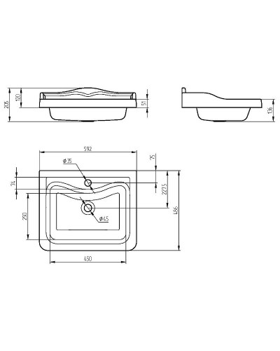 Раковина Migliore Impero 60 30827 Белая