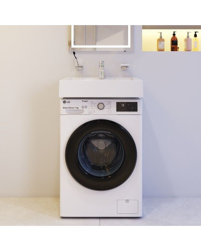 Раковина AM.PM X-Joy 60 M85AWCC0602WG над стиральной машиной Белая