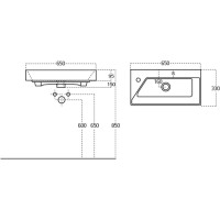 Раковина Dreja Slim Synergy 65 17065-KL Белая