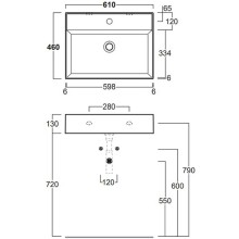 Раковина Simas Agile 61 AG61 bix1 Белая