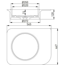 Раковина 54x44,7 см Salini S-Stone Ninfea 02 110521M