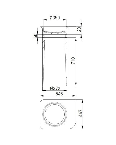 Раковина напольная 54x44,7 см Salini S-Stone Ninfea 01 130221M