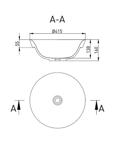 Раковина 41,5x41,5 см Salini S-Stone Marea 03 1802203M