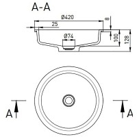Раковина 42x42 см Salini S-Stone Marea 04 1802204M